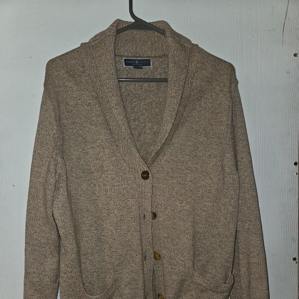 Karen-scott Women's Tan and Brown Cardigan